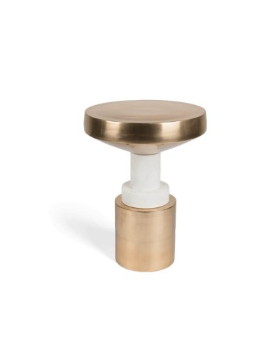 CHUNKY FOOTED SIDE TABLE GOLD