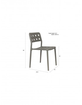 silla exterior apilable sierra | esturri mobiliario