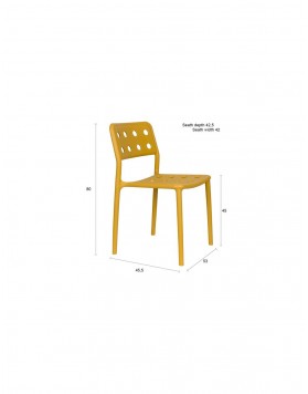 silla exterior apilable sierra | esturri mobiliario