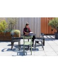 Silla exterior Friday verde (apilable)